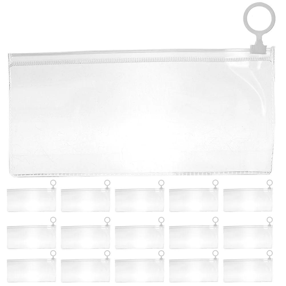 

50 Pcs Transparent Stationery Case Clear Bag Multipurpose Pvc School Student Pouch Pouches