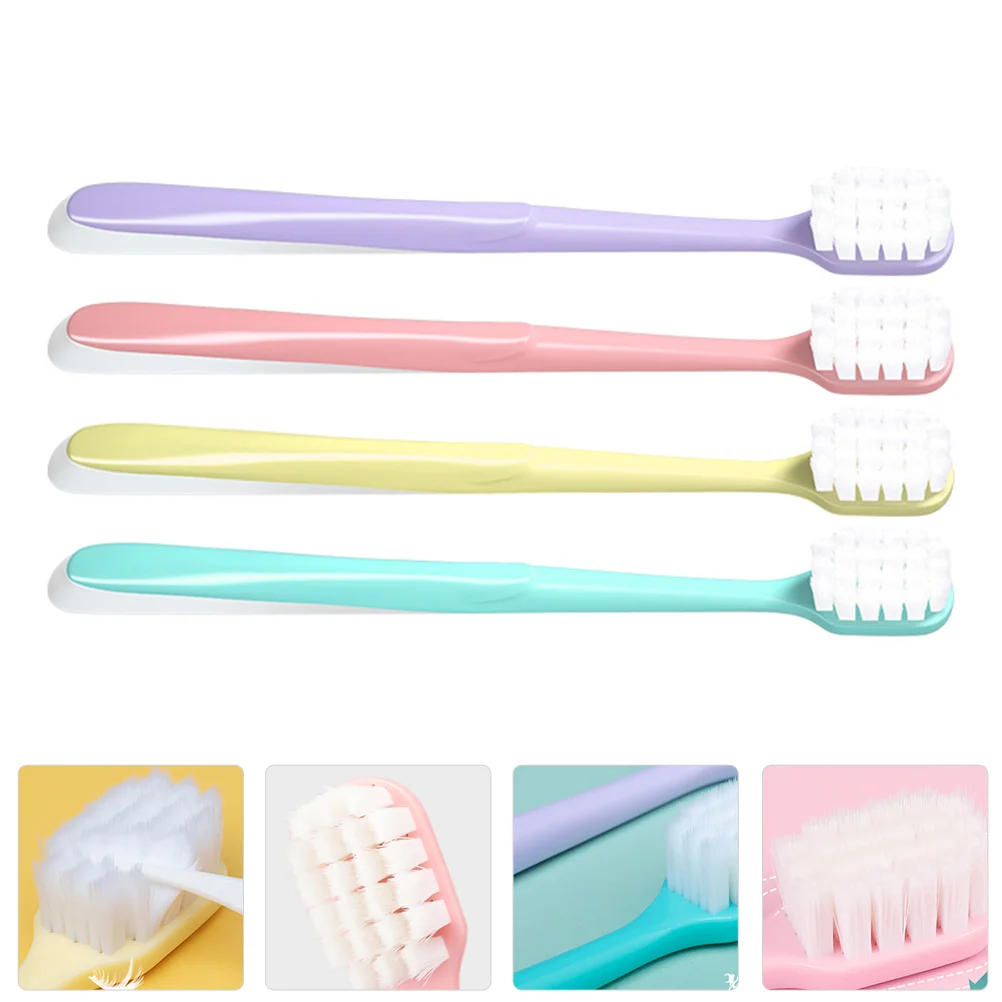 

Soft Teeth Brush Sensitive Hygienic Sided Extra Oral Bur Deep Guests Clean Camping Complete Gums Cleaner Adult Toothbrushes