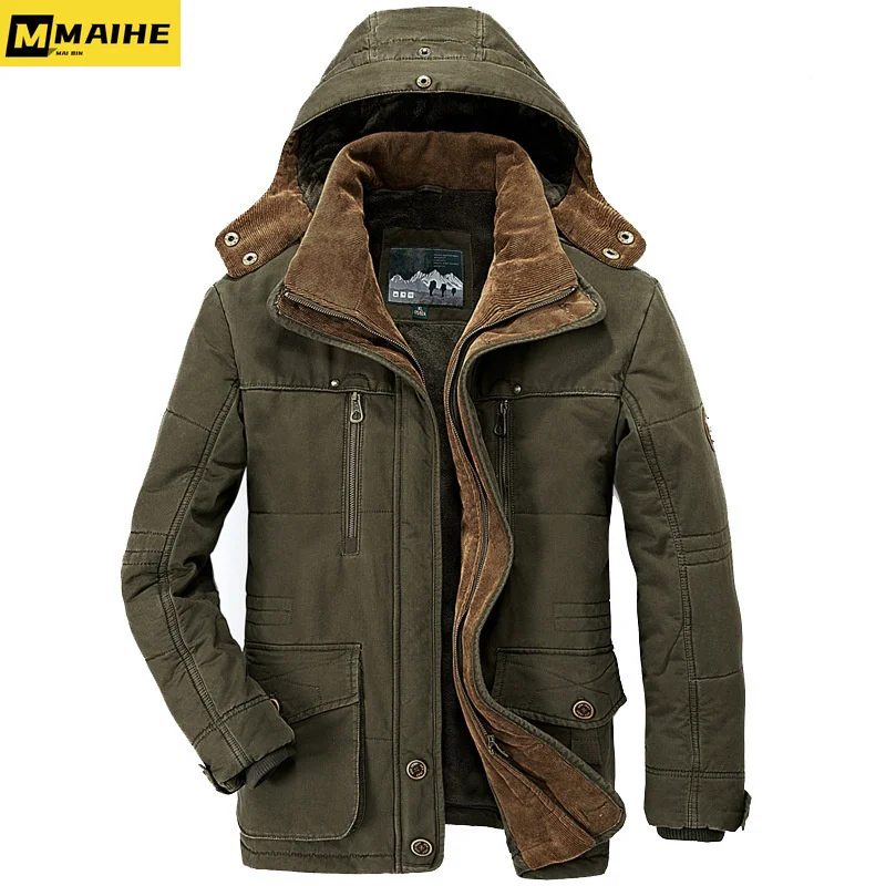 

Men Long Down Jackets Winter Coats ded Casual Parkas 6XL Good Quality Male Fit Winter Coats Multi-pocket Cargo Jackets