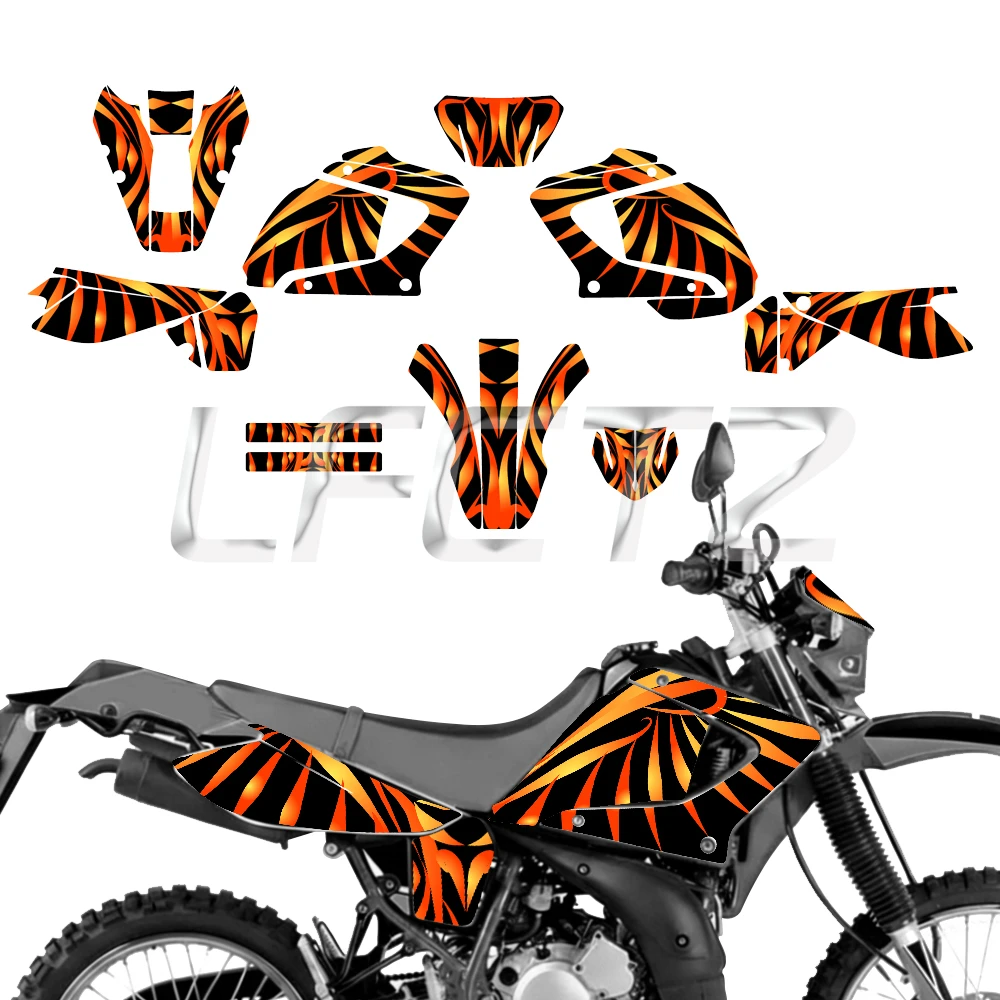 Фото Набор графических наклеек для мотоциклов Yamaha DT 125 RE, DT 125 X, DTRE, DTX, DT125RE, DT125X 2004-2007 годов выпуска, для кастомизации и декорации. №2