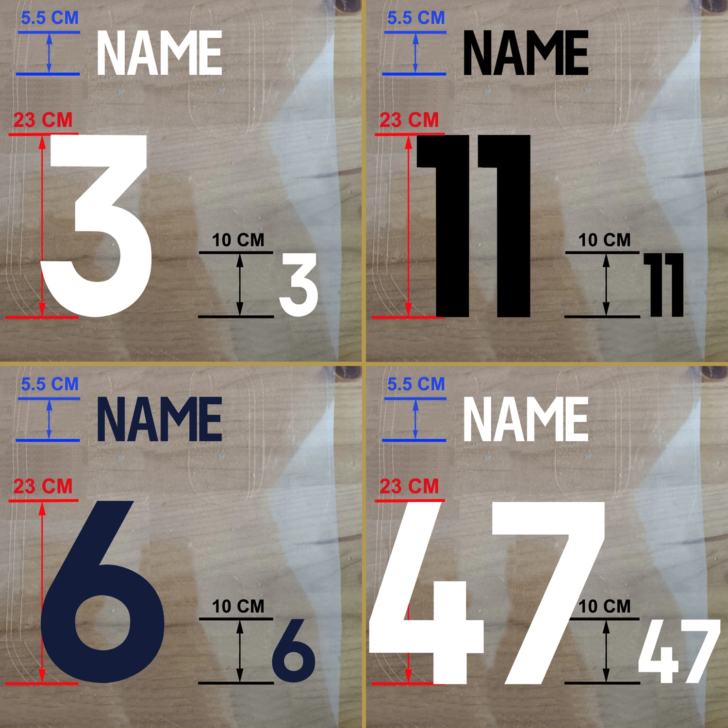 2024/25 Pre-Lea-gue Customized home Name Sets iron on Navy White Black 3# 11# 6# 47# 20# Hot Stamping Patches Badges