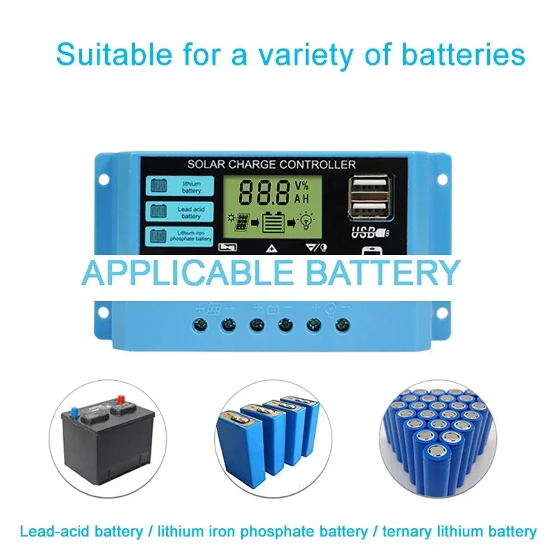 ШИМ 10 А 20 30 контроллер солнечных зарядных устройств автоматический 12В 24В PV