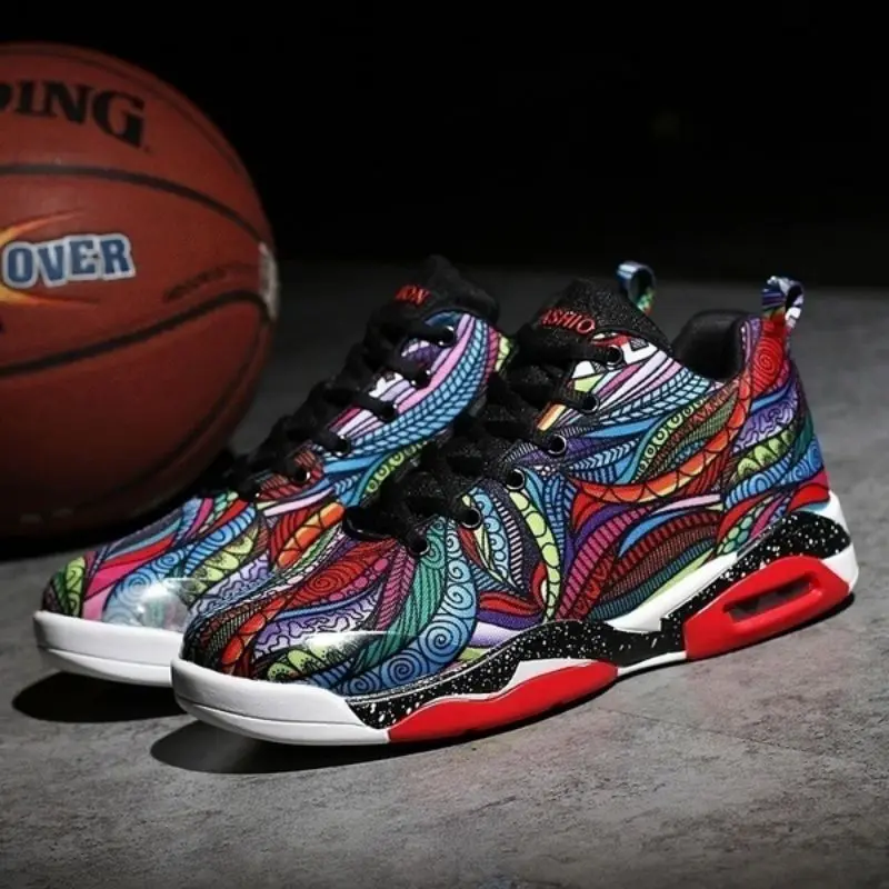 

New Fashion Breathable Air Cushion Basketball Shoes For Men Running Tennis Shoes Fashion Sneaker Size 35-46