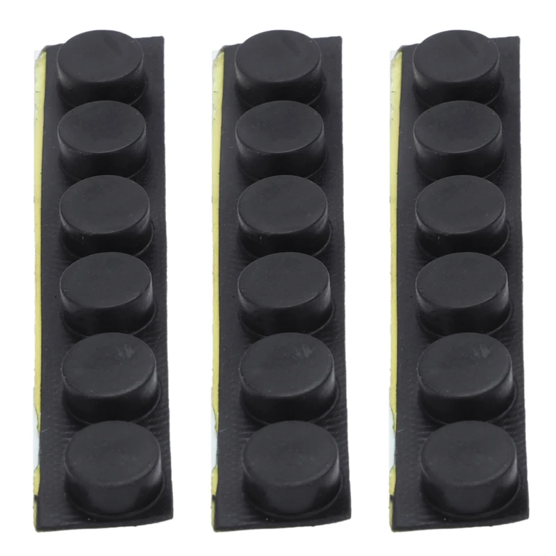 

3X Furniture Knob, Round, 10 Mm X 5 Mm, Self-Adhesive Rubber Pads 6 In 1