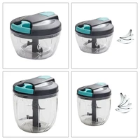 mini manual vegetable chopper 3 blades5 blades hand mixer for meat onion salad ginger fruit garlic chopping lightweight