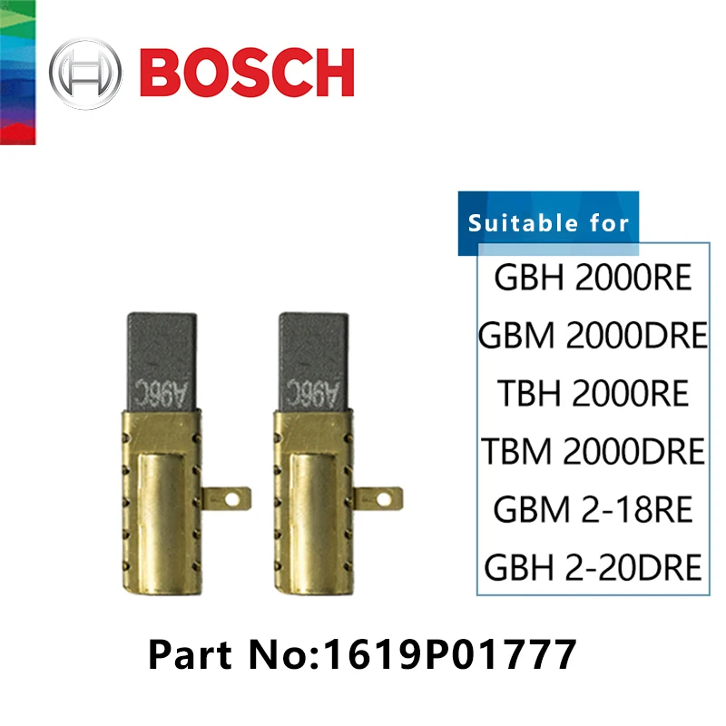 Набор угольных щеток для BOSCH PBH2500RE PBH2600RE GBH2-18RE GBH2000 GBH2-20D GBH2000DRE TBH2000DRE GBH2-18E 1619P01777