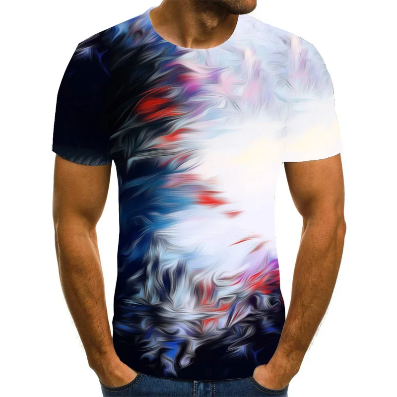 

Summer Casual Men's T-Shirts Men's Vest 3D Fashion Tops Breathable Casual Short-Sleeved New Round Neck Shirts Daily Streetwear