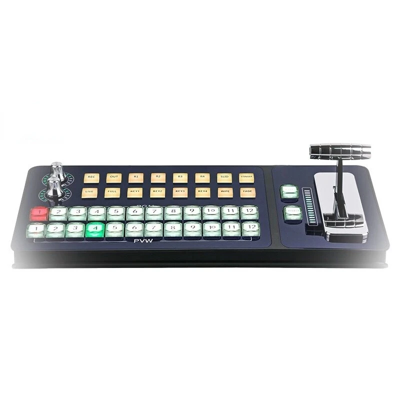 

Recording and broadcasting control keyboard multi format video switcher mixer Vmix video switching keyboard