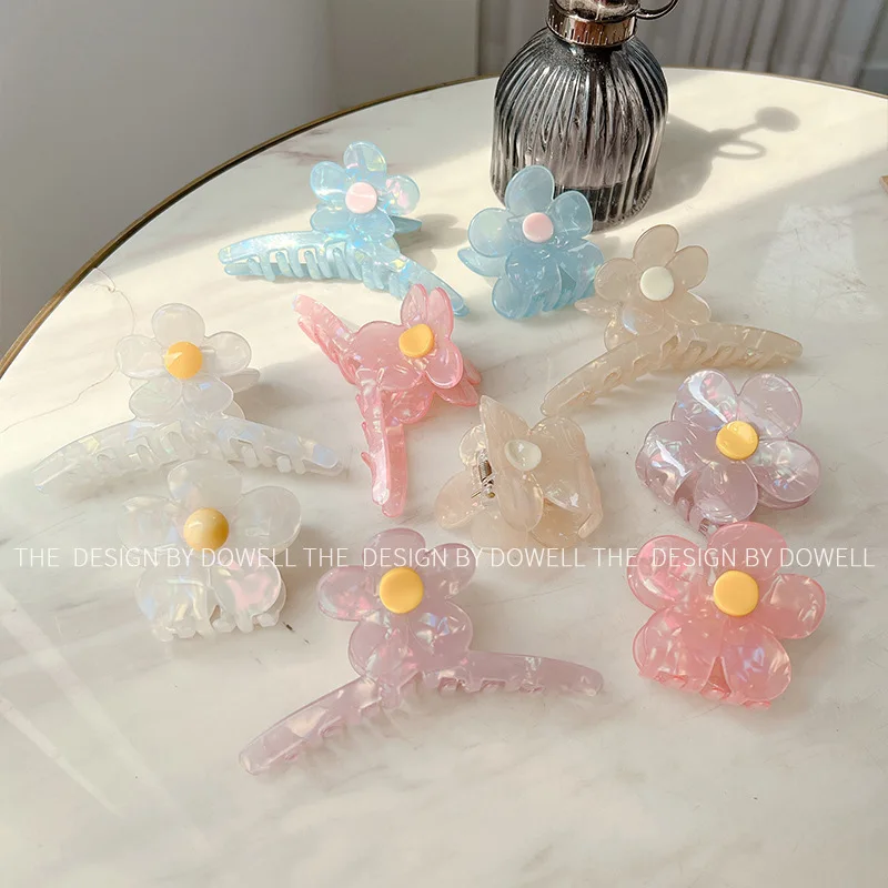 

Женская заколка-краб для волос, с акриловым цветком