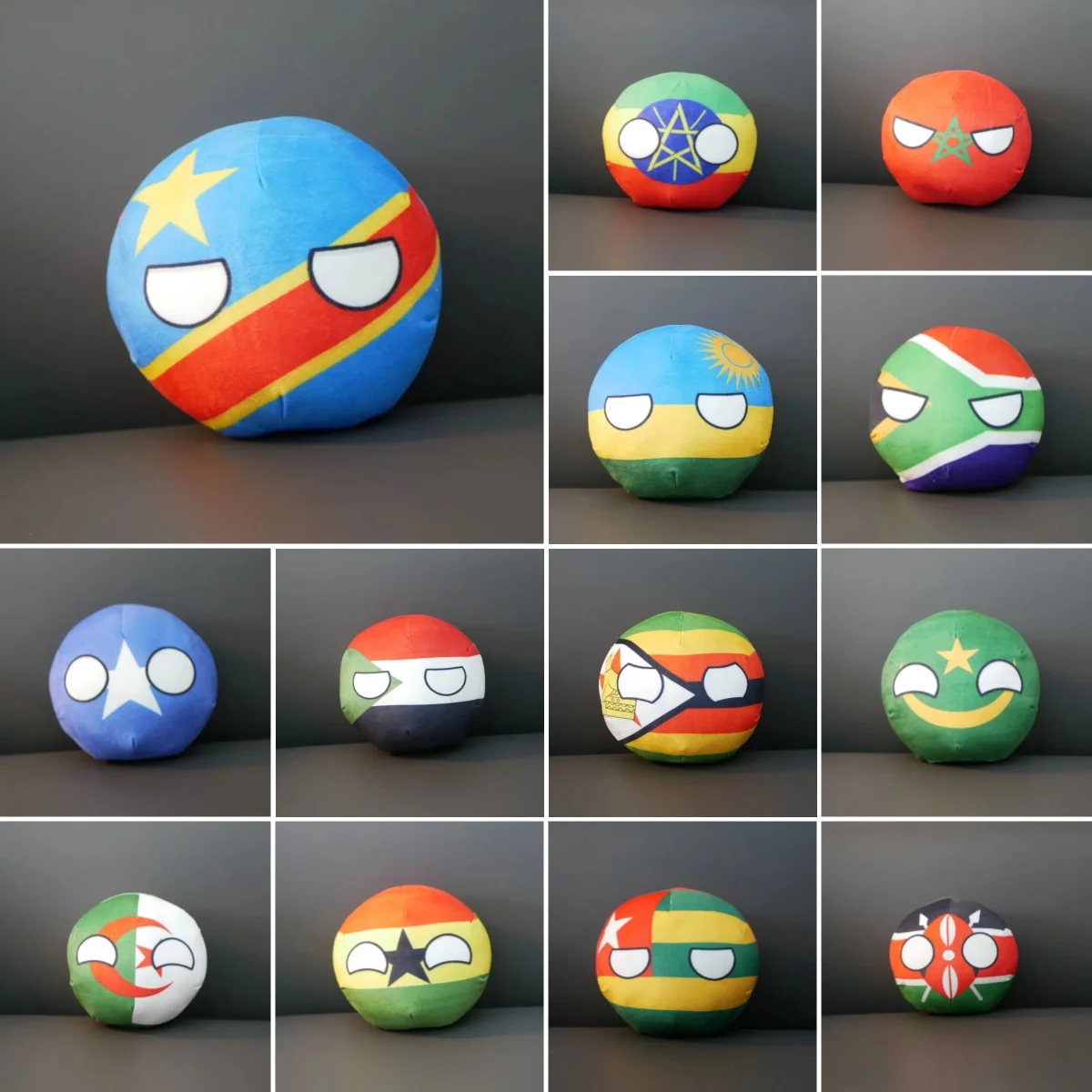 Фото Countryballs, плюшевый брелок, кукла, Эфиопия, Конго, Гана, Нигерия, Сомалима, Марокко, ангола, мяч, Polandball, мягкая подвеска, игрушка в подарок №1