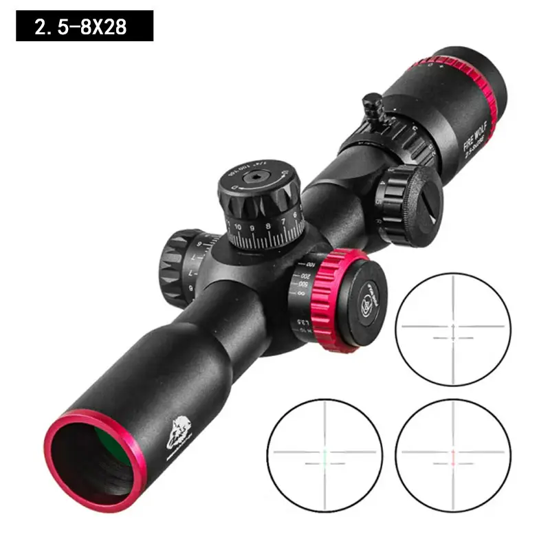 

2.5-8X28 wide-angle thin wall collimator locking cross mirror HD high anti front collimator