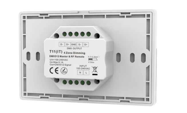110-2 4 В переменного тока вход T11(IT) зоны затемнения стеклянная Сенсорная панель DMX