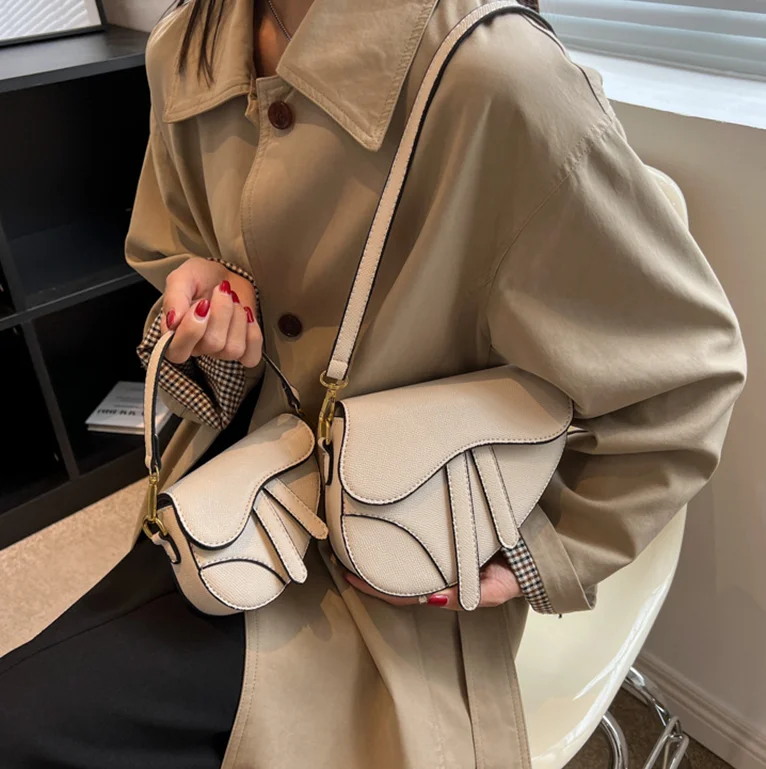 

Luxury Designer Saddle Bags Crossbody Shouler Designer Versatile Solid Female Handbag Handbags Sac De Luxe Femme Bag for Women