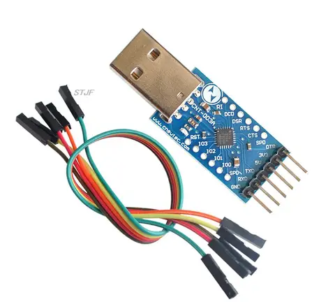 Последовательный преобразователь с USB 2,0 на TTL UART 6PIN, модуль CP2104 STC PRGMR, замена CP2102 с кабелями Dupont