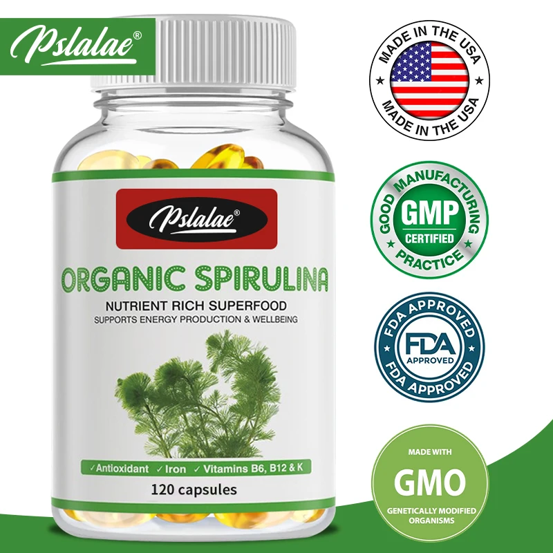 

Spirulina Capsules Provide Vitamin Antioxidants, Support Metabolism and Cardiovascular Health, and Boost The Immune System