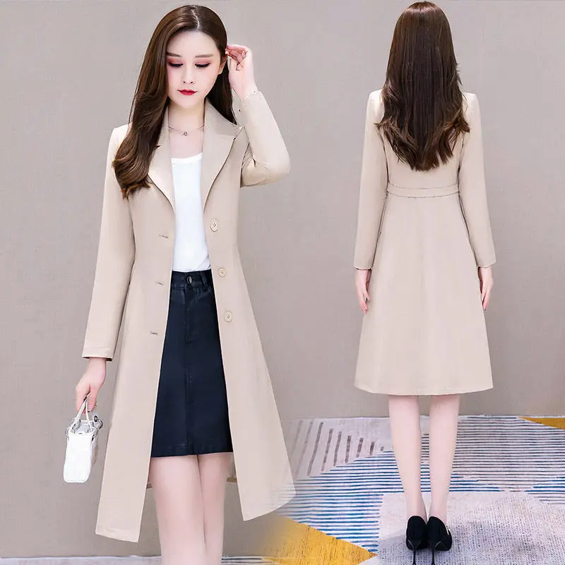 【 Factory Direct Sales 】 Mid Length Trench Coats For Women In The Spring And Autumn Seasons, 2022 New Western Style, Versatile A