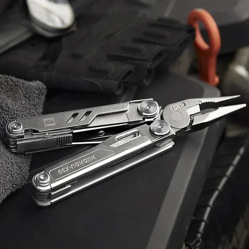 Фото HuoHou K30 Pro 18 в 1 Многофункциональный инструмент: складные плоскогубцы, нож, ножницы, пила, портативное оборудование для активного отдыха, подарок. №4