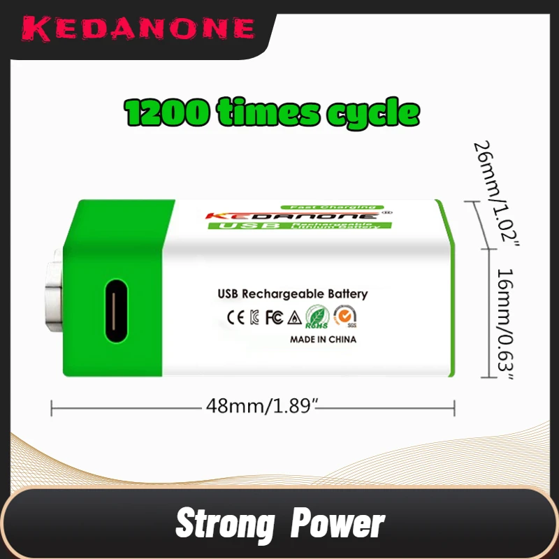 

12800mAh Type-C USB 9 Volt li-ion Rechargeable Battery 6F22 9V Li ion Lithium Battery for RC Helicopter Model Microphone Toy