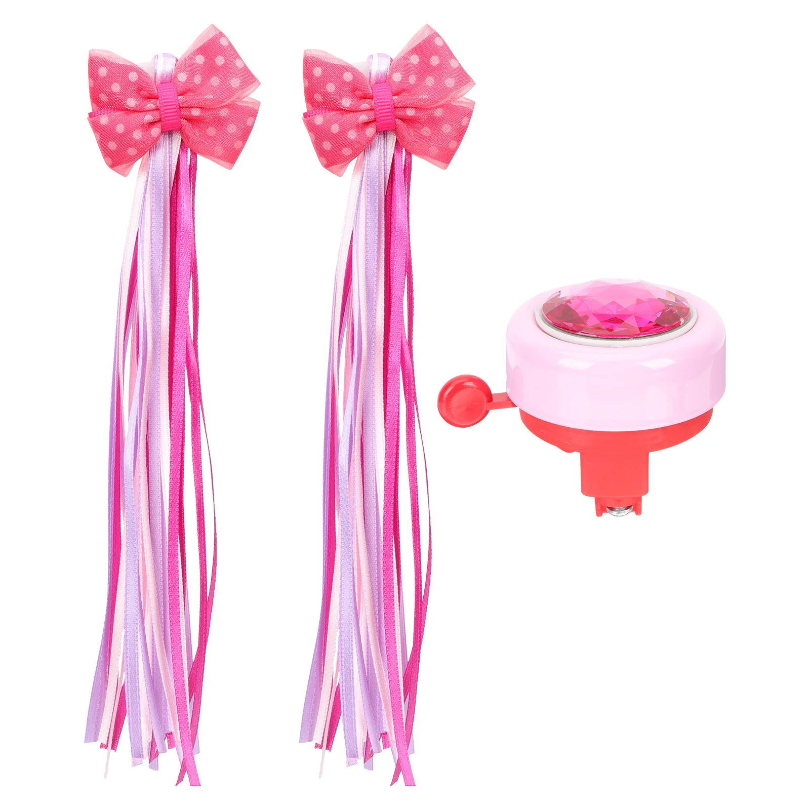 

Accessories Children Scooter Ribbon Bike Handlebar Decorative Streamers Bell Kit Adornments Kids Girls