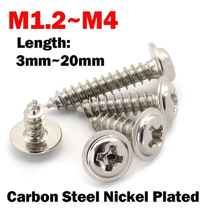 

Саморезы из углеродистой стали с крестообразной головкой M1.2-M4