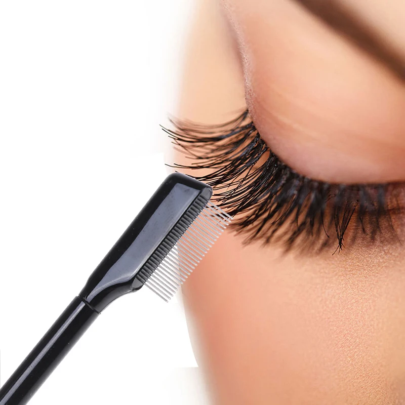 

1Pcs Steel Eyebrow Eyelash Comb Extension Brush Metal Comb Makeup Brushes Tool Curl Beauty Makeup Cosmetic Tool