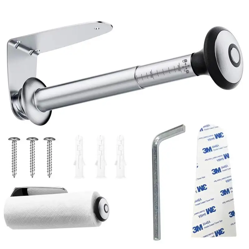 

Self Adhesive Toilet Paper Towel Holder Stainless Steel Wall Mount Tissue Towel Roll Dispenser For Bathroom Kitchen
