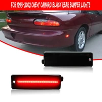 2x smoked lens red led rear bumper side marker lights for chevy 1993 2002 car accessories high quality bumper side marker lights