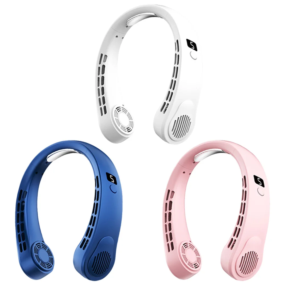 

Cooler Fan Quick Cooling Hands Free Bladeless Fans 5 Speeds Adjustable Wearable Small Fan 360 Cooling Airflow for Outdoor Indoor