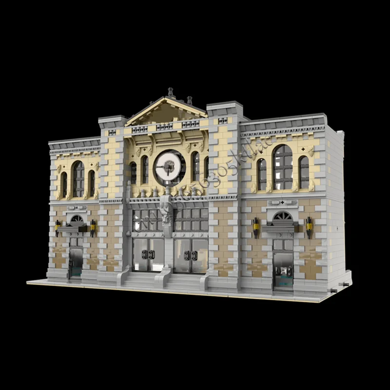 4236 шт. MOC, современная городская улица, центральный поезд, модель здания, сделай сам, головоломка на заказ, технология, креативная сборка, детская игрушка в подарок (art.: 3920d2d774f64) - 3920d2d774f64