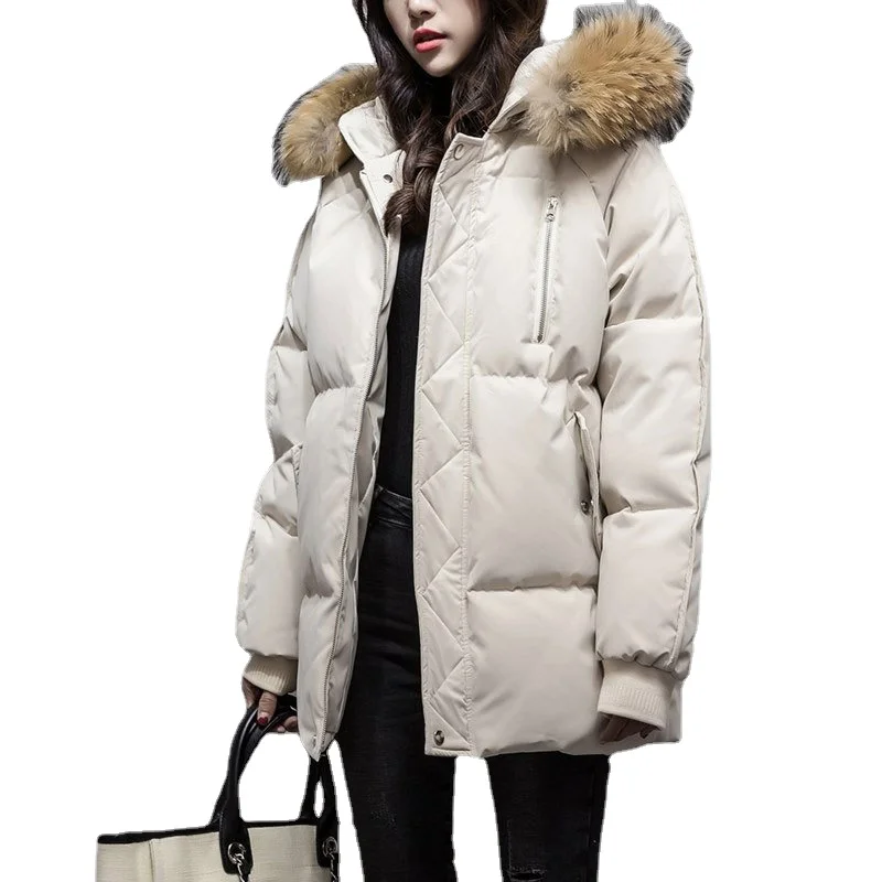 Enlarge Down Cotton Jacket Womens Winter Short 2022 New Korean Cotton Jacket Loose Cotton Coat Women
