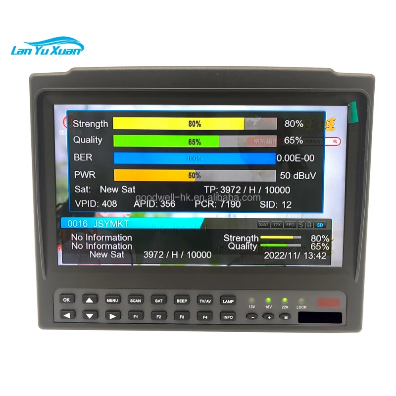 

Made in China TV Star Finder Pro 7 inch LCD Screen H.265 DVB-S/S2/S/T2/T/C AHD Input Satellite Receiver Meter