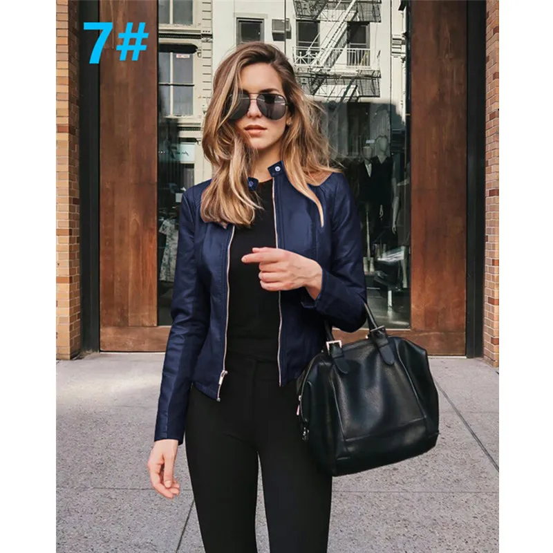 Autumn and Winter New Women's Fashion Leather Suit Small Jacket Leather Coat enlarge