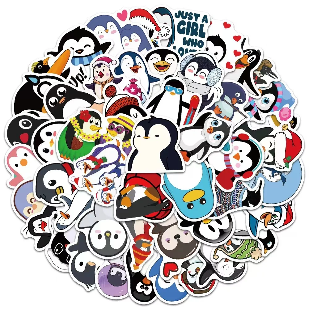 

10/30/50/100PCS Cute Penguin Anime Stickers Car Motorcycle Travel Luggage Guitar Fridge Laptop Waterproof Cartoon Sticker Toys