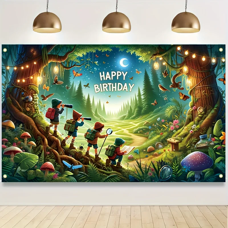 Фон для детской фотосъемки с изображением Зачарованного леса