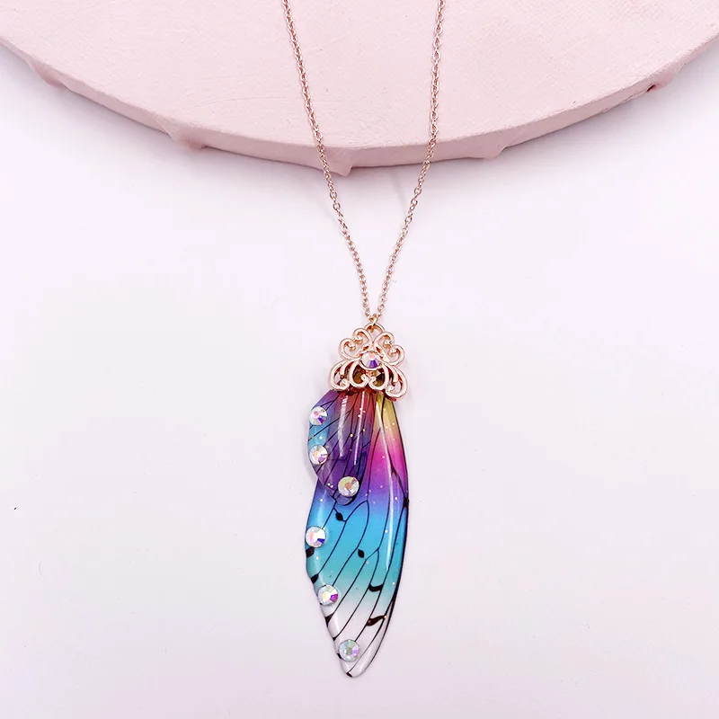 Темпераментная Феи Бабочки Крылья ожерелье-чокер для женщин романтическое