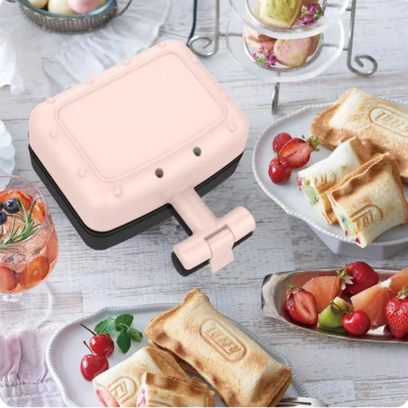 220V/110V мини бутербродница с двухсторонним нагревом Завтрак машина сэндвич