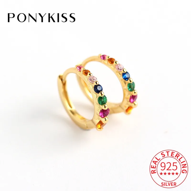 

Женский Круглый аксессуар из серебра 925 пробы, яркий, серьги-кольца с цирконом пробы