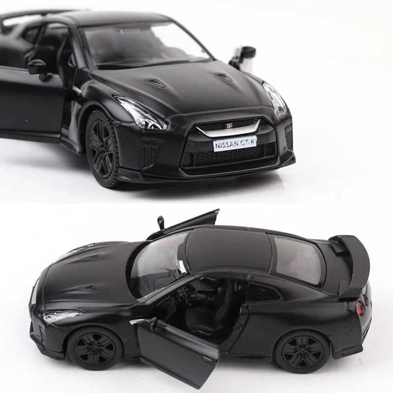 

1/36 Nissan GTR R35 Racing Cars Model Alloy Diecasts Black Metal Pull Back Car Toys Children Kids Toy Vehicles Collectible Gifts