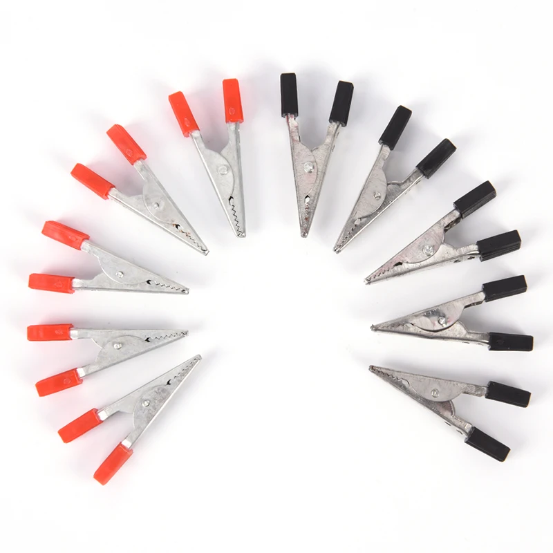 

10Pcs/Lot Test Clips Stainless Steel Alligator Crocodile Cable Lead Screw Fixing Use In Stereo Applications 52mm 48mm 45mm 28mm