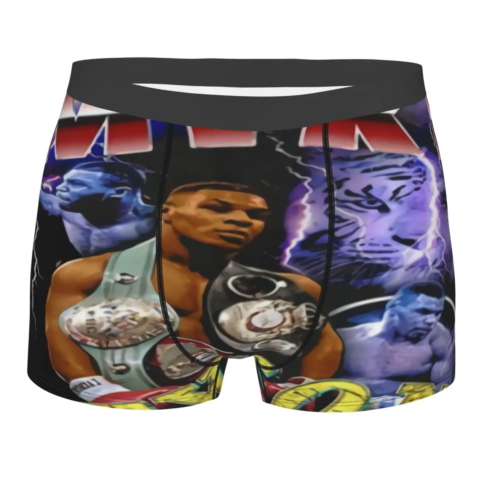 

Mike Tyson 90Srepeating Men's Panties Pocket Long Polyester Men Underpants Sexy Underwear For Men Pink Men Green Underwear Man