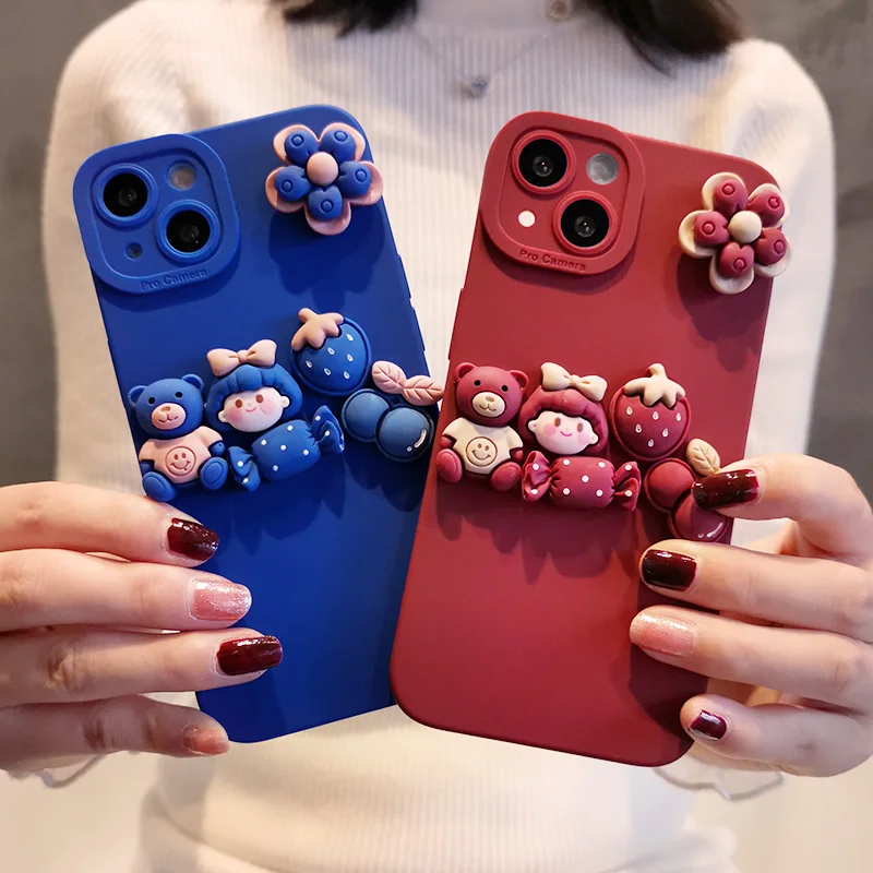 

Angel eye diy turn flower Phone Case For iPhone 12 11 13 Pro Max Creative Astronaut Silicone Case For iPhone 12 13 11 Soft Cover