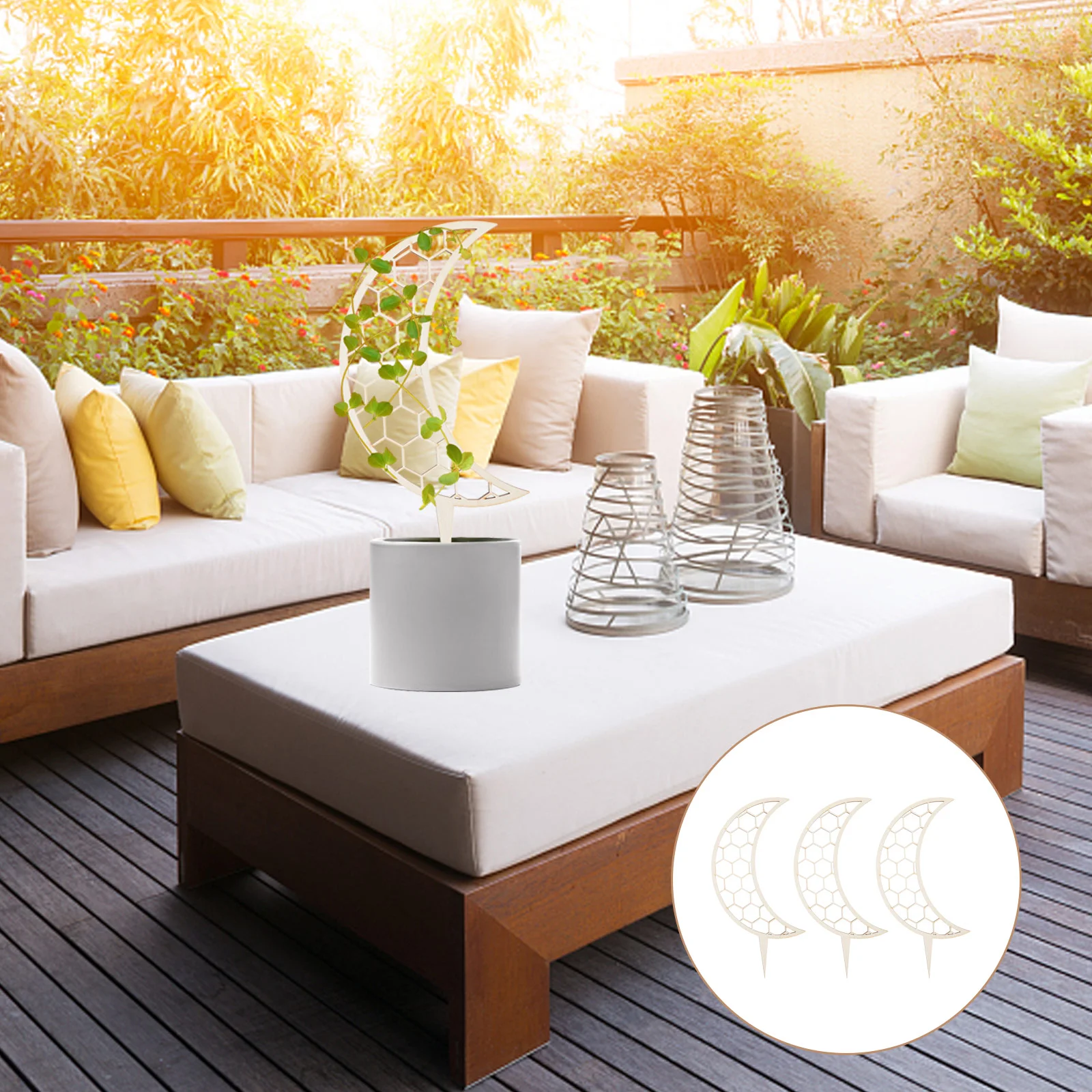 

3pcs Plant Trellis Plant Support Stick Indoor Plants Trellis Moon Plant Trellis Plant Support Stakes