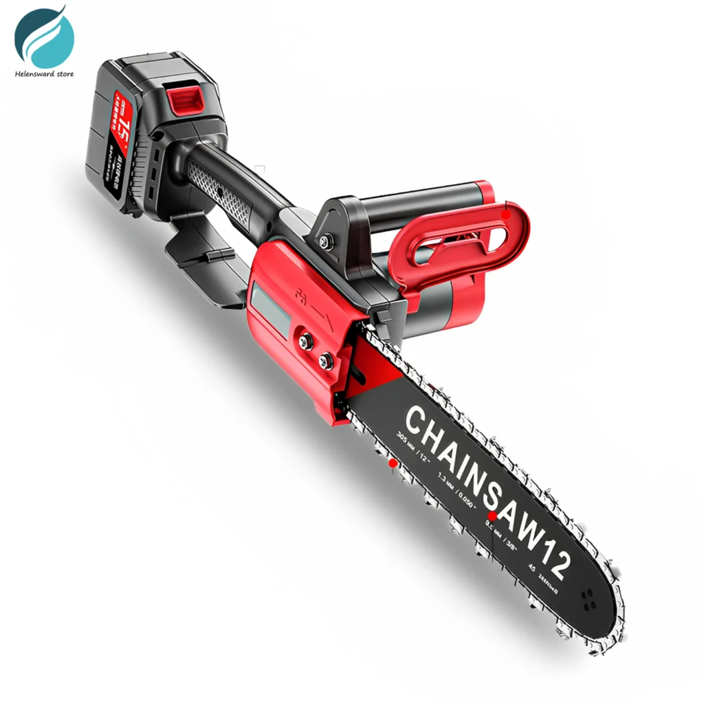 

Бесщеточная электрическая пила Helensward, 21 в, 12 дюймов, беспроводная лесопила, инструмент для резки ветвей, бензопила