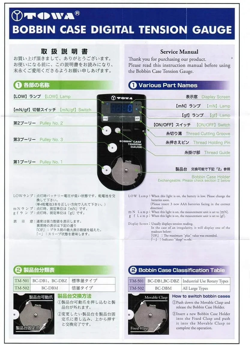 TOWA DTM-A1 Цифровой направляющий прибор для натяжения Швейные аксессуары шпульного