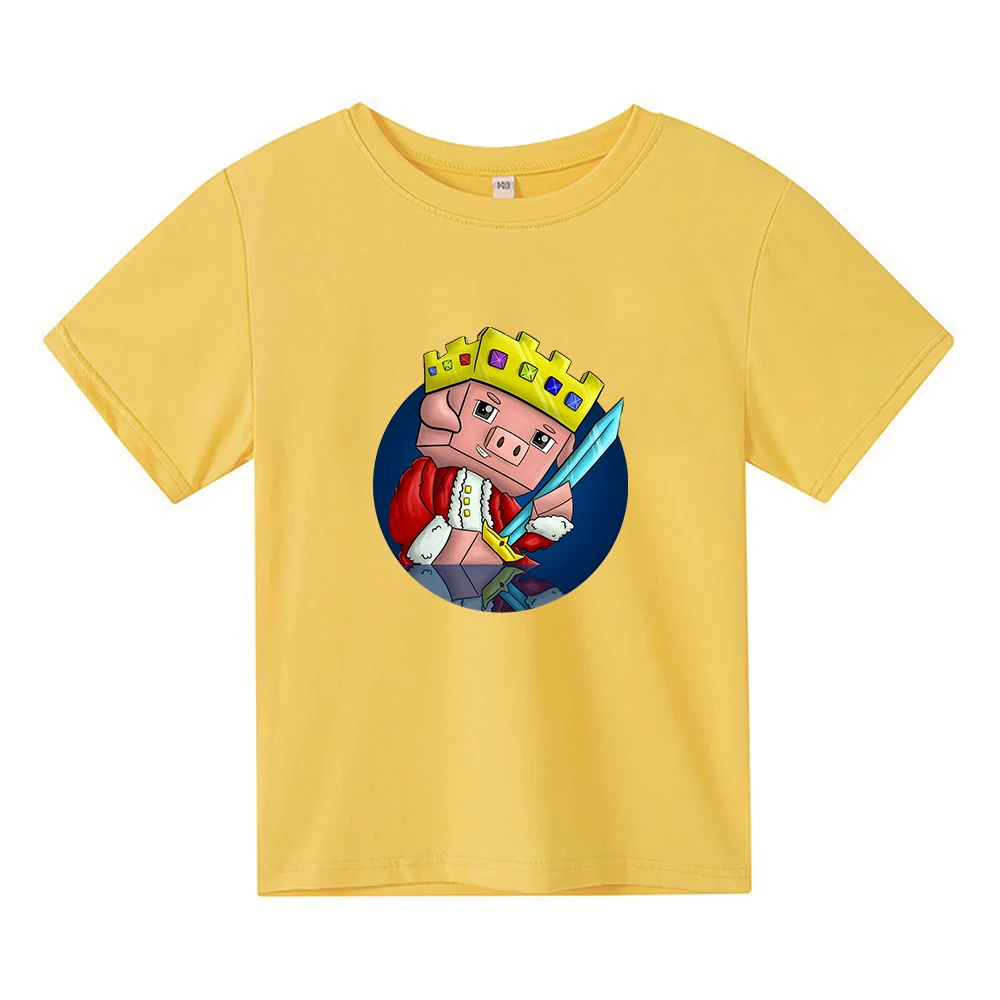 Technoblade T Shirt Merch T-shirts Kids Summer Clothes 100% Pure Cotton Girls Fashion Tees Soft Short-sleeved Boys Graphic Tops