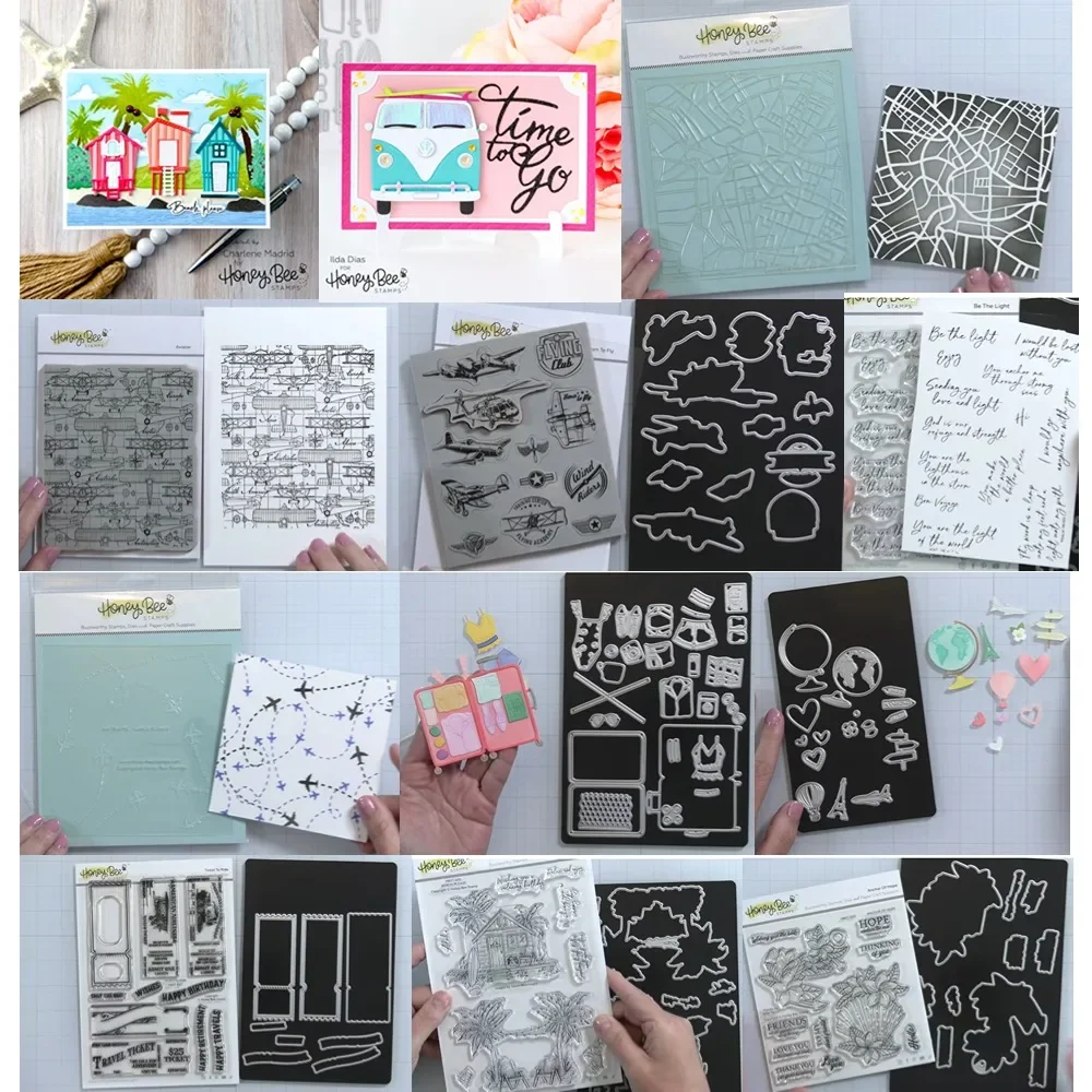 И штампы для скрапбукинга трафарет тиснения июнь новый праздник багаж