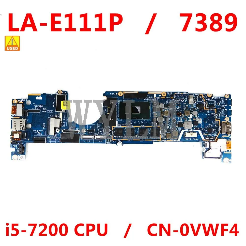

Материнская плата для ноутбука Dell Latitude 7389 с процессором i5-7200, б/у