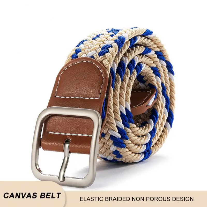 Холщовые ремни для мужчин и женщин новинка 2022 модные эластичные плетеные с
