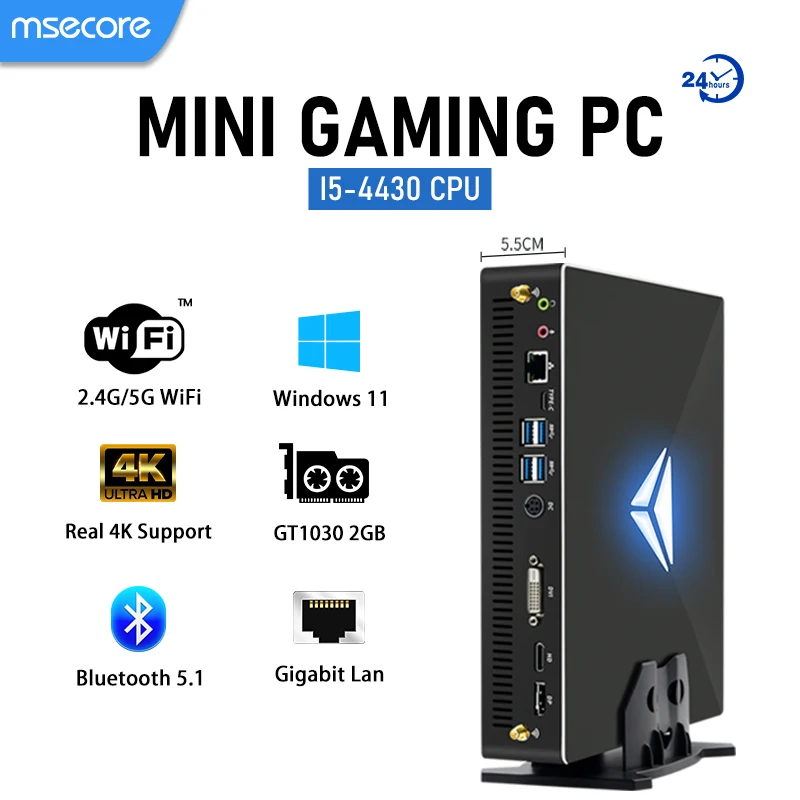 Mini PC Windows 11 PC Gamer Full Intel Core i5-4430 GT1030 2GB Video Card 512GB ram Desktop Gaming Computers Desktop Compute 4K
