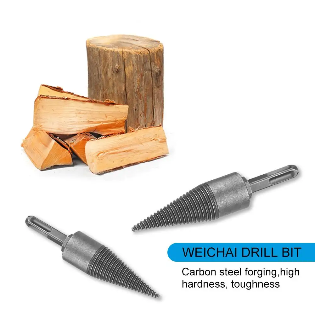 

Dual-purpose Wood-splitting Drill Bit Splitting Wood Cone Reamer Punch Driver Drilling Bit Country for Wood Supply
